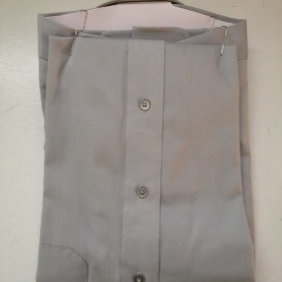 NWT Bellissimo Men's Size 15 1/2 Grey Button Front & Cuffs Dress Shirt - Picture 3 of 3
